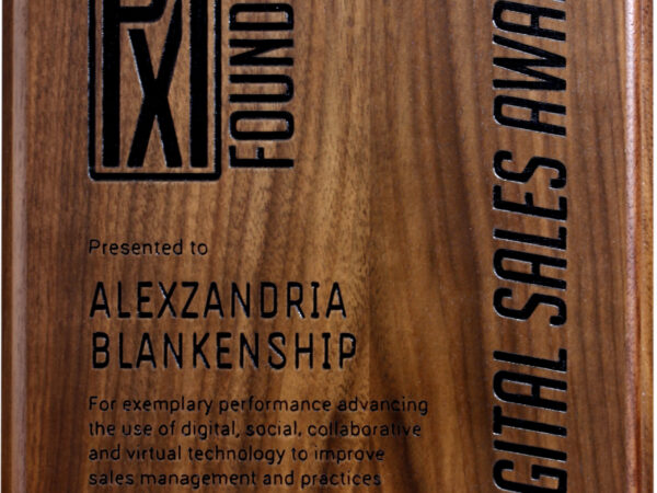 Eco Plaque | Walnut Surfaced Plaque with Composite Wood Center | Lasered