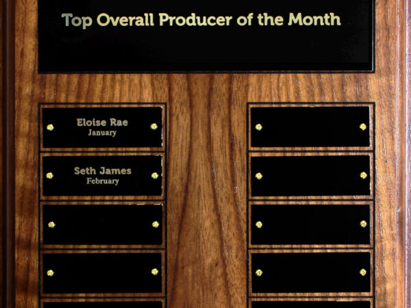 Eco Plaque | Walnut Surfaced Plaque with Composite Wood Center | Perpetual Plates