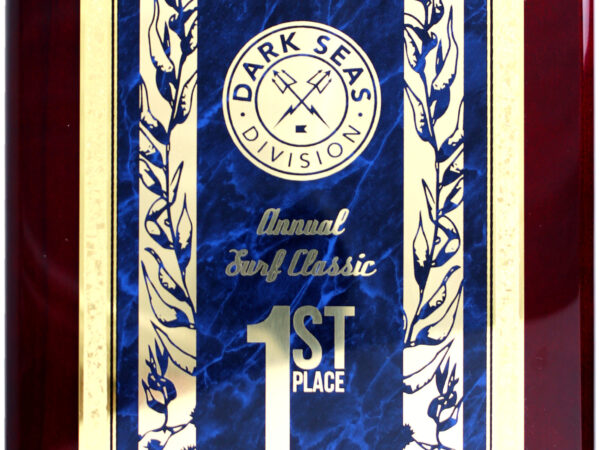 Rosewood Plaque with Brass Plate