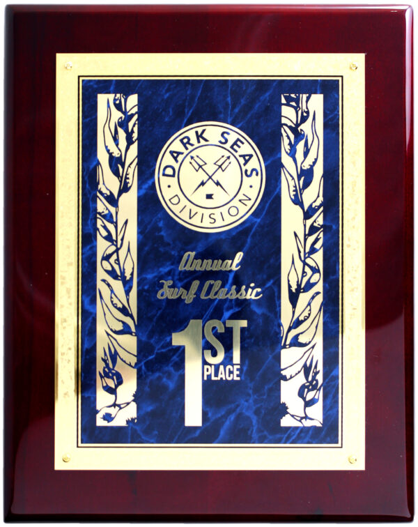 Rosewood Plaque with Brass Plate