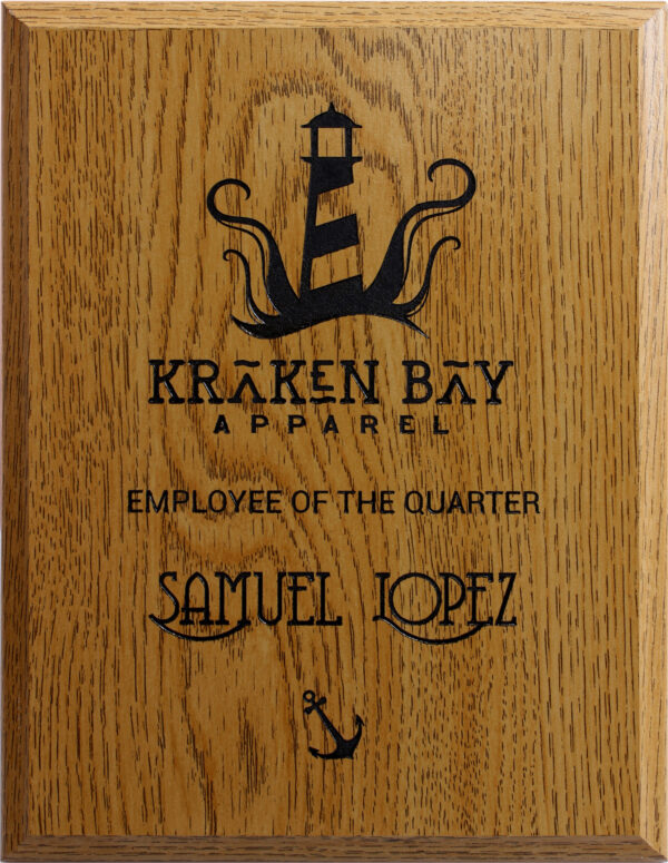 Oak Plaque